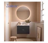 Meuble de salle de bains 2 tiroirs Biba 900 Anthracite Mat - SALGAR 113859