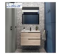 Meuble de salle de bains 2 tiroirs Vima 800 Chêne Naturel - SALGAR 113615