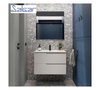 Meuble de salle de bains 2 tiroirs Vima 800 White Satin - SALGAR 111729