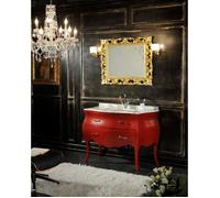 MEUBLE DE SALLE DE BAINS BAROQUE SHABBY COLORÉ ROUGE