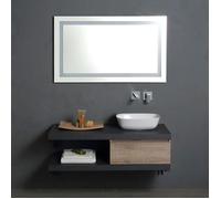 Meuble de salle de bains suspendu 120 cm modèle modulable avec lavabo d'ameublement | Valentina