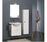 MEUBLE DE SALLE DE BAINS SUSPENDU DE 56 CM AVEC COLONNE SIMPLY BLANCHE