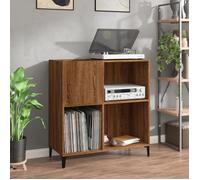 Meuble de salon - AKOZON - Armoire à disques - Chêne marron - Bois d'ingénierie - 84,5x38x89 cm