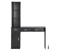 Meuble de salon de coiffure murale pour coiffeur-VEVOR-ensemble de meubles de spa de beauté-pour rangement d'outils, noir