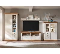 Meuble De Salon En Pin Blanc Et Chêne Wotan 356Cm
