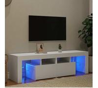 MEUBLE DE SALON - Meuble TV avec éclairage LED - TV Lowboard, Blanc 140x36,5x40cm FR988
