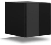 Meuble de salon noir de la collection CEPTO, 1 porte. Idéal pour un petit rangement dans le salon.