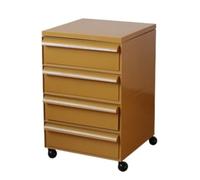 Meuble de salon simple, table de chevet noire avec tiroirs, chariot de rangement mobile médiéval, nizer pour chambre à coucher, solutions de rangement pour la maison (B) (orange)