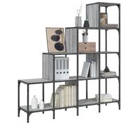 MEUBLE DE SEJOUR Gris - MODE Bibliothèque salon - sonoma gris 122x30x132 cm bois ingénierie et métal Nettoyer facile_09_4524