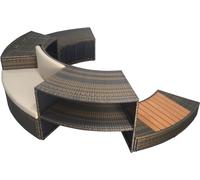 Meuble de spa design semi-rigide Vita 140 Netspa PVC tressé - Diamètre extérieur total avec meuble 290cm - Ensemble de 5 modules