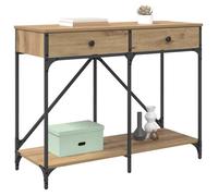 Meuble de téléphone - BEST-HOME - Table console avec tiroir - chêne artisanal - 100x39x78,5cm - Meuble de chambre 3_7196001
