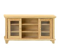 Meuble de télévision miniature en bois robuste pratique pour maisons de poupées, meubles de salon détaillés, jouet pour faire semblant de jouer à la main, petit meuble fait à la main