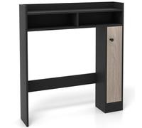 Meuble de Toilette à Rangement au-Dessus des Toilettes 88 x 18 x 100 cm Gain d'espace Moderne Chic en MDF Noir 20_0012766