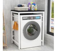 Meuble de Toilette, Meuble Dessus Machine A Laver, Étagère de Rangement sur la Sécheuse, pour Buanderie, Toilette of(Size:White Frame + Blackboard)