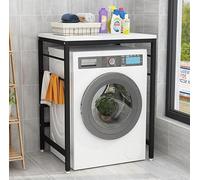 Meuble de Toilette, Meuble Dessus Machine A Laver, Étagère de Rangement sur la Sécheuse, pour Buanderie, Toilette of(Size:Black Frame + White Board)