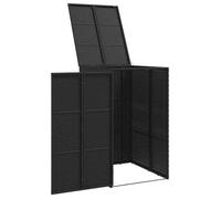 Meuble Déco - Boîte de poubelle - abri de rangement - Noir 65x80x115 cm Polyéthylène luf2679952