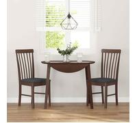 Meuble Déco - Chaises à manger - BMK - Pour cuisine/salon - coussins - Set de 2 - marron bois massif caoutchouc 42 5x48x94 cm luf375