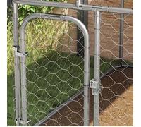Meuble Déco - Niche/enclos pour chiens - CHIC Argent Chenil extérieur avec toit 100x100x150 cm luf2108697