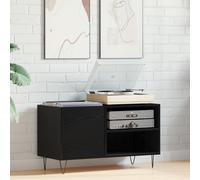 Meuble D'enregistrement Vidaxl Chêne Noir 84,5x38x48 Cm Bois D'ingénierie Noir