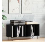 Meuble D'enregistrement Vidaxl Noir Chêne 100x38x48 Cm Bois D'ingénierie Noir