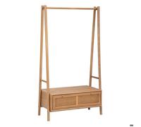 Meuble d'entrée 1 tiroir ""Tiria"" en placage frêne & métal 90x45cm