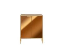 SoBuy Meuble d'Entrée à 2 Portes, 5 compartiments, Doré, 83x38x100 cm, FSB96-G