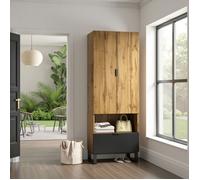 Meuble d'Entrée Complet avec Banc ,Tiroir à Chaussures et Penderie,Vestiaire Industriel