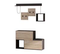 Meuble d'entrée en bois ""Holdon"" - 120 x 32 x 78 cm - Gris anthracite