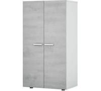 Meuble d'entrée - meuble à chaussures - 2 portes - décor effet béton - L55 x P36 x H103 cm - STAR