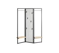 Meuble d'Entrée Porte-Manteau "River" 175cm Noir