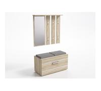 Meuble d'entrée - SEAT - OPAL II - Chêne Sonoma - 180 cm de hauteur - 85 cm de largeur