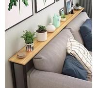 Meuble derriere canapé Personnalisable Derrière La Table Du Canapé Avec Cadre En Acier, Table D'entrée Fine Décorative Pour Placer Du Courrier/ Sacs/ Petites Plantes(Walnut,120x20x80cm/47x8x31in)