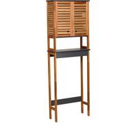 Meuble Dessus Wc Acacia/mdf 2 Portes Et Etagere - Element - TENDANCE