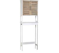 TENDANCE 9904306 Meuble dessus toilettes WC - 2 portes et 1 tablette - Aspect Chêne vieilli