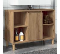 Meuble d'Évier Armoire Lavabo Rangement Salle de Bain Bois d'Ingénierie vidaXL