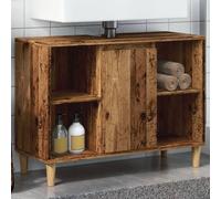 Meuble d'Évier Armoire Lavabo Rangement Salle de Bain Bois d'Ingénierie vidaXL