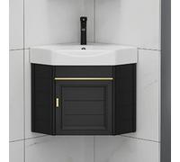 Meuble d'évier mural utilitaire avec rangement et robinet pour buanderie, cuisine, terrasse