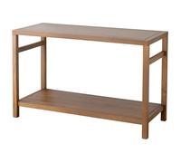 Happy Garden Meuble sous Vasque en Teck Massif 120 cm Dewi - Meuble Salle de Bain Robuste et Naturel, supportant 50 kg, Design rectangulaire, 1 étagère, Installation sur Pieds