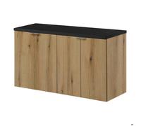 Meuble double vasque NEWPORT 100 x 60 x 40 cm effet chêne noir