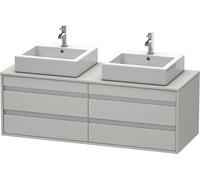 Meuble Double Vasque suspendu Duravit Ketho Gris béton mat 1400 mm KT6657B0707