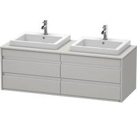 Meuble Double Vasque suspendu Duravit Ketho Gris béton mat 1400 mm KT6757B0707