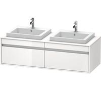 Meuble Double Vasque suspendu Duravit Ketho Gris béton mat 1400 mm KT6797B0707
