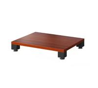 Meuble en Bois et Acier avec et Étagères Meuble HiFi, Armoire de Rangement pour Les Médias, Support de Stockage Composants Stéréo de Divertissement(Red,10cm/3.9in)
