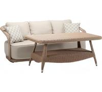 Meuble en rotin Meuble de jardin Canapé terrasse Set Lounge Balcon Outdoor 2pcs.