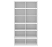 Meuble Entrée Blanc - LEMON® Étagère à chaussures - Bonne ventilation - blanc - 54x34x100,5cm - Bois d'ingénierie 246 - Soldes