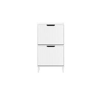 Meuble Entrée Rangement Chaussures 4 Portes Blanc