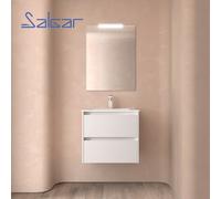 Meuble et vasque de salle de bain Noja 600 WHITE SATIN - SALGAR 106107