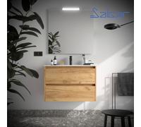 Meuble et vasque de salle de bain Noja 800 Chêne Africain - SALGAR 106131
