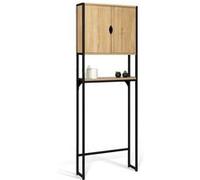 IDMarket - Meuble étagère dessus WC placard DETROIT design industriel