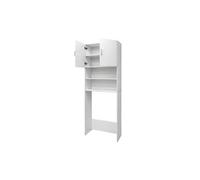 Meuble étagère machine à laver armoire blanc pour salle de bain WC 190 x 62,5 cm